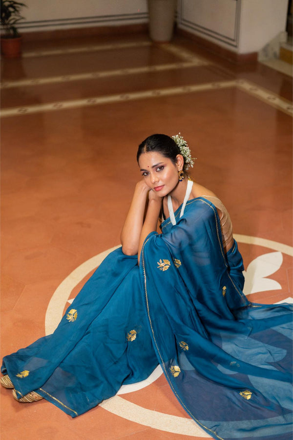 Organza Saree With Motifs