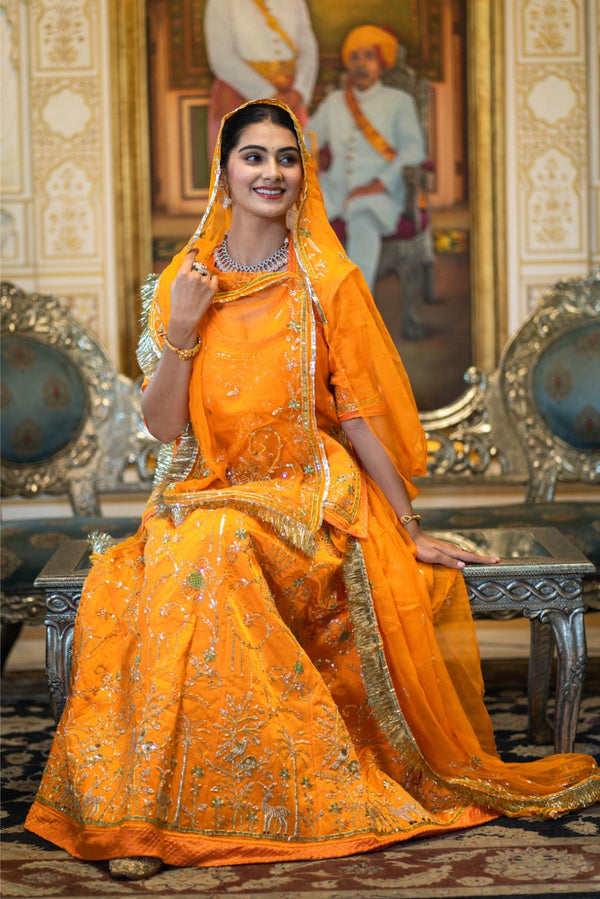 Yellow Poshak Bridal Wear