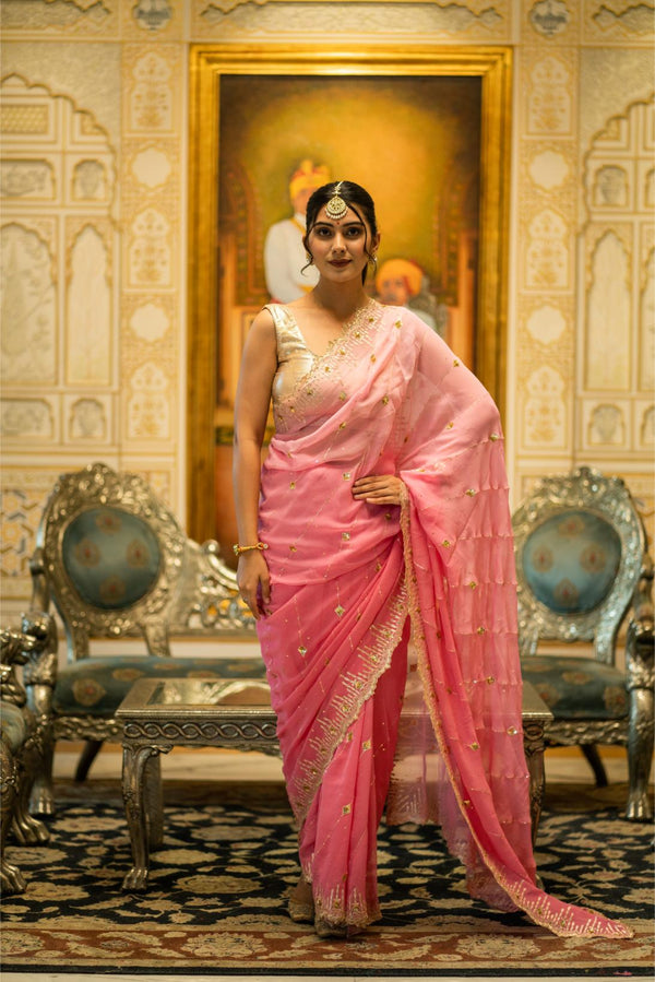 Blush Pink Pure Gorgette Ombre Shade